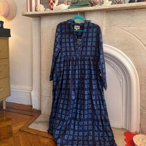 Humphries & Begg Blue Patterned Womens shirtDress